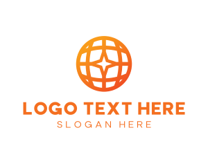 Corporate Geometric Star Globe logo design