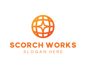 Corporate Geometric Star Globe logo design