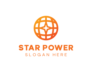 Corporate Geometric Star Globe logo design