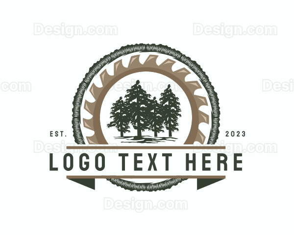 Chainsaw Forestry Saw Mill Logo