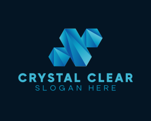 Mining Crystal Jewel  logo design