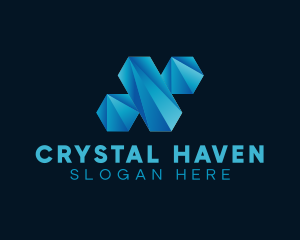 Mining Crystal Jewel  logo design