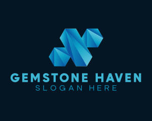 Mining Crystal Jewel  logo design