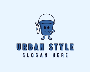 Cleaning Bucket Janitorial Logo