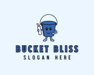 Cleaning Bucket Janitorial logo design