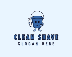 Cleaning Bucket Janitorial logo design