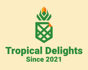 Pineapple Fruit Paper logo design