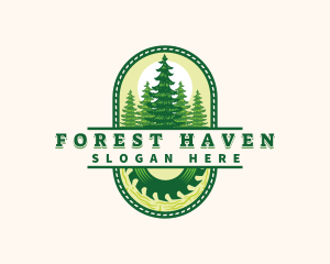 Pine Forest Woodwork logo design