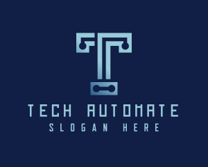 Programmer Tech Letter T logo design