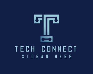 Programmer Tech Letter T logo design