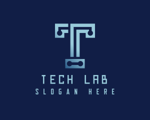 Programmer Tech Letter T logo design