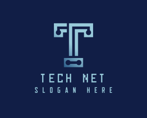 Programmer Tech Letter T logo design