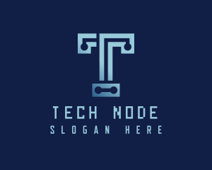 Programmer Tech Letter T logo design