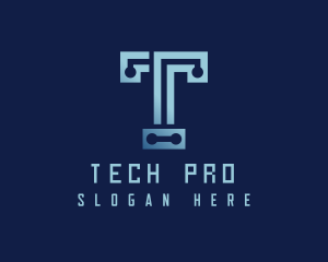 Programmer Tech Letter T logo design