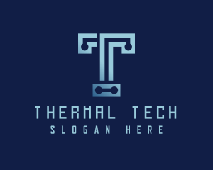 Programmer Tech Letter T logo design