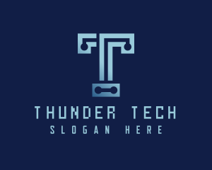 Programmer Tech Letter T logo design