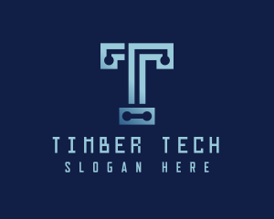 Programmer Tech Letter T logo design