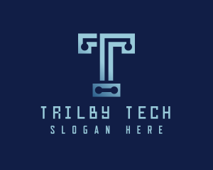 Programmer Tech Letter T logo design