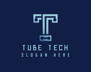 Programmer Tech Letter T logo design