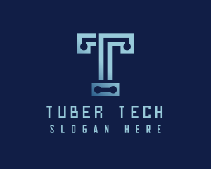 Programmer Tech Letter T logo design