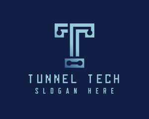 Programmer Tech Letter T logo design