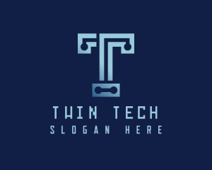 Programmer Tech Letter T logo design