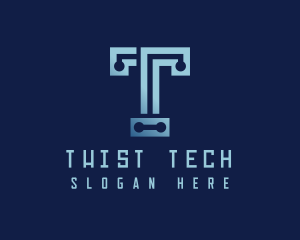 Programmer Tech Letter T logo design