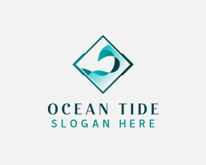 Water Wave Ocean logo design