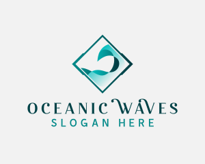 Water Wave Ocean logo design