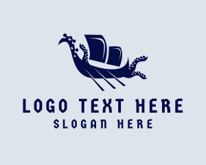 Kraken Knarr Longship logo