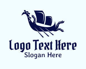 Kraken Knarr Longship Logo