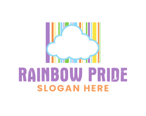 Playful Rainbow Cloud logo design