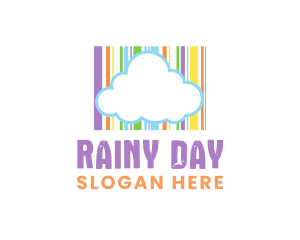 Playful Rainbow Cloud logo design