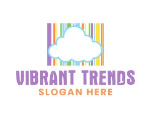 Playful Rainbow Cloud logo
