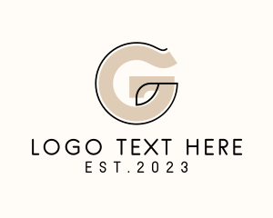 Typography - Modern Leaf Organization logo design