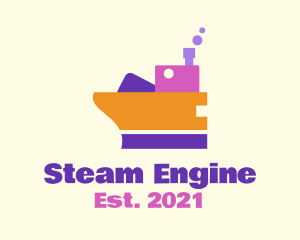 Toy Steam Boat  logo design