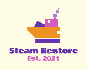 Toy Steam Boat  logo design