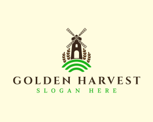 Flour Mill Agriculture logo design