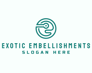 Medicine Technology Letter E logo design