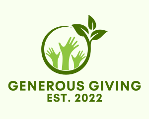 Vegan Charity Hands logo design