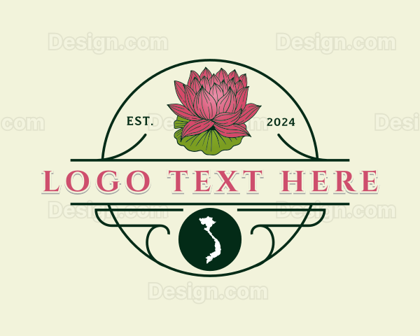 Vietnam Lotus Flower Logo