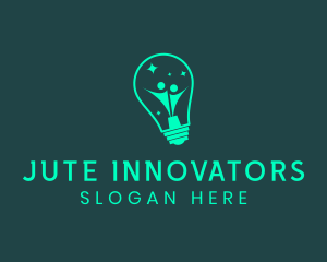 Bulb Person Innovation  logo design