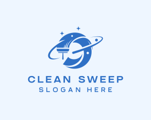 Cleaning Squeegee Wiper logo design