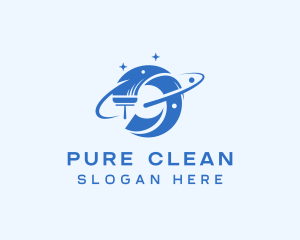 Cleaning Squeegee Wiper logo design