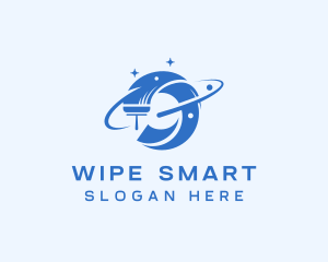 Cleaning Squeegee Wiper logo design