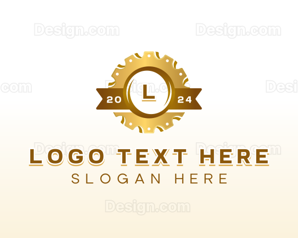 Industrial Mechanical Gear Logo