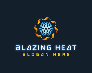 Cooling Heating HVAC logo design