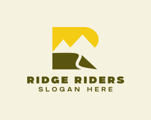 Mountain Outdoor Letter R logo design