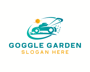 Grass Lawn Cutter logo design