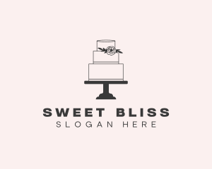 Floral Tiered Cake logo design